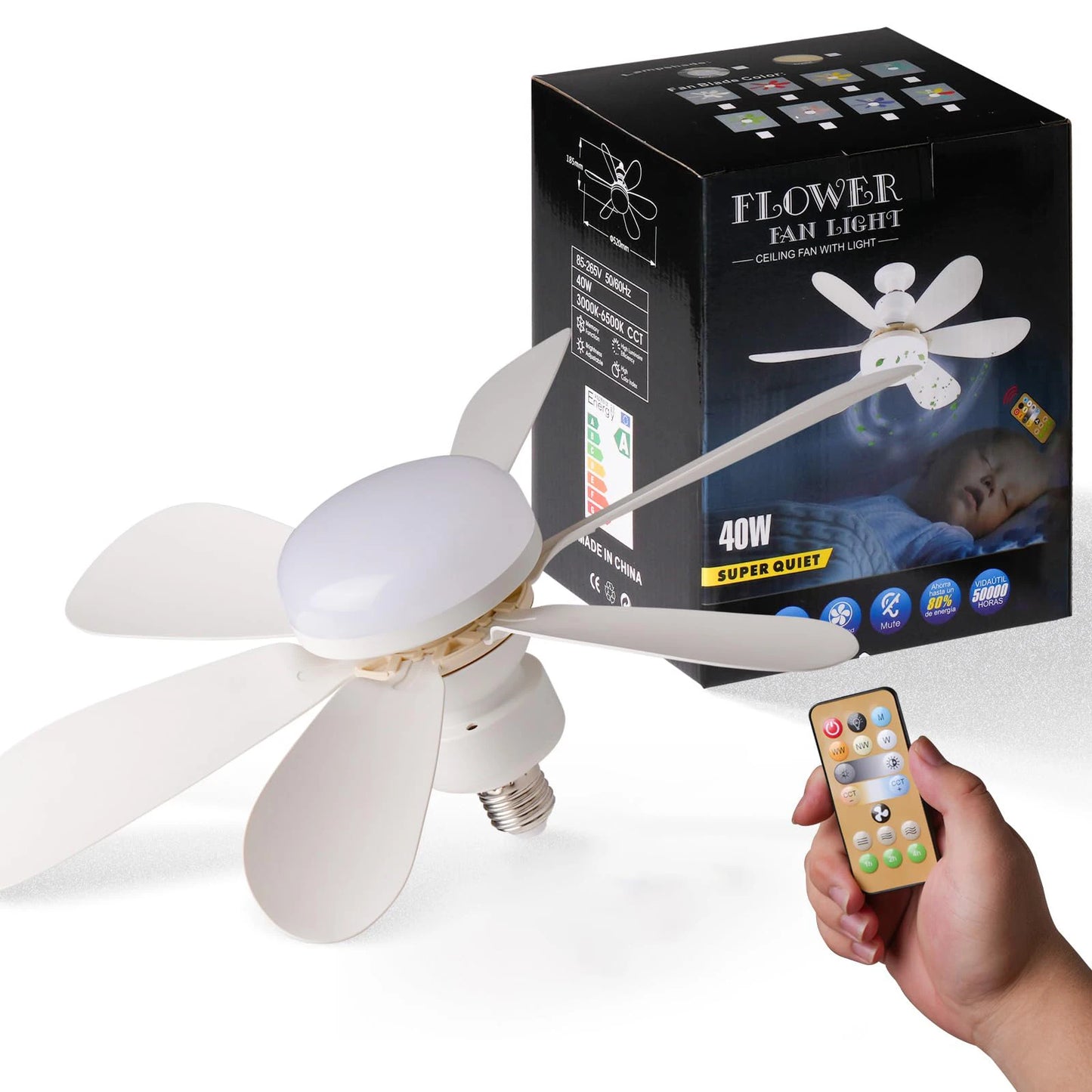 Lightbulb Ceiling Fan With Remote