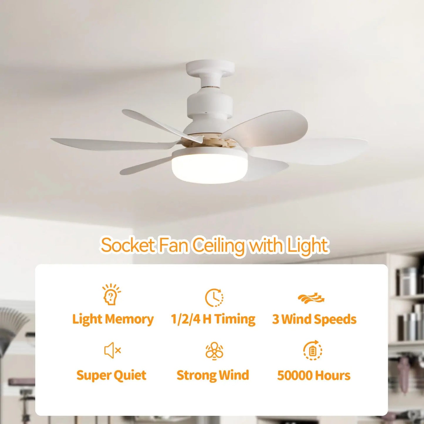 Lightbulb Ceiling Fan With Remote