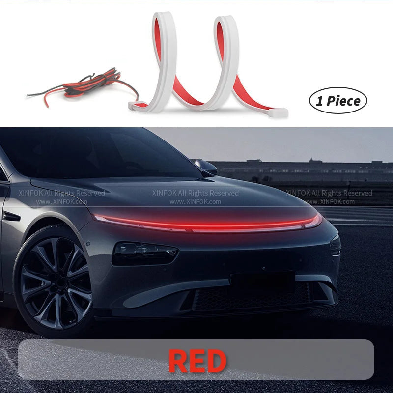 LED Car Hood Lights Strip Universal Auto Decorative Atmosphere Lights