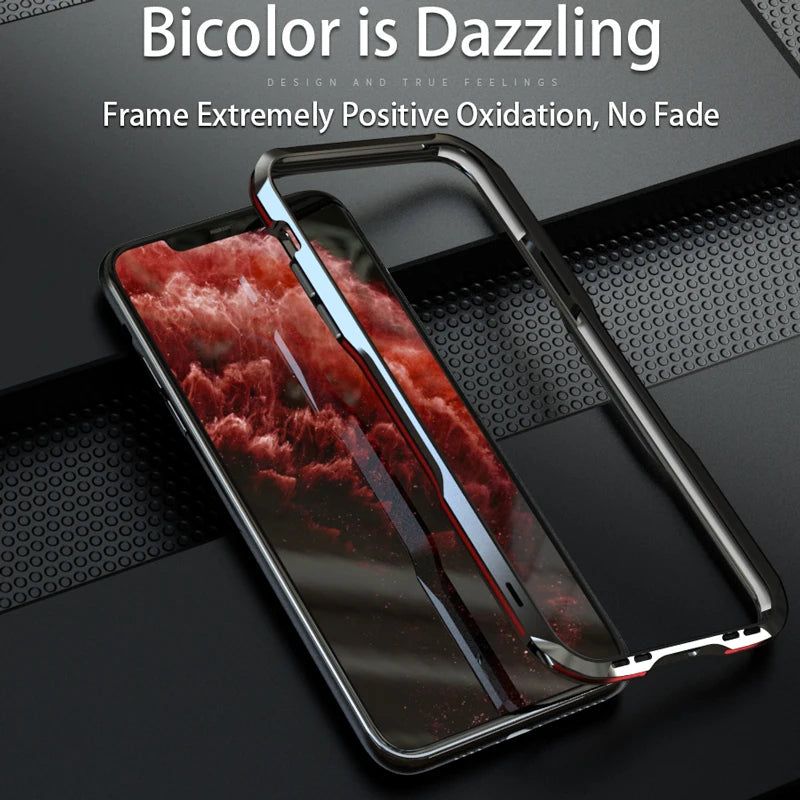 Luphie Armor Frame Case Cover For IPhone 15 PRO Max 11 12 13 14 Pro max XS XR Plus