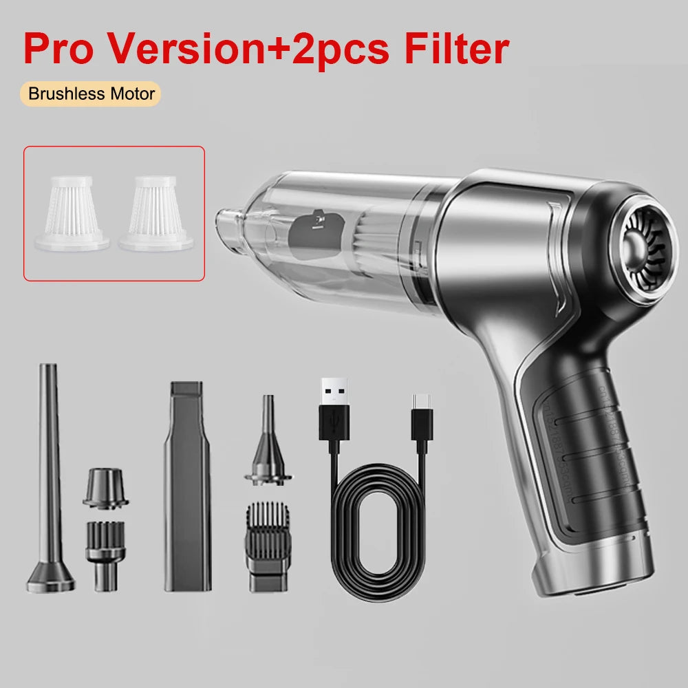95000PA Wireless Handheld Car Vacuum Cleaner – Powerful Cordless Mini Vacuum & Blower for Car and Home