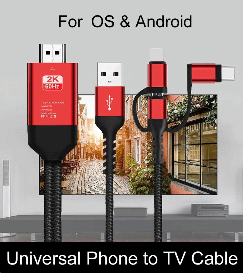 Video Adapter For Phone to HDMI For Screen Mirroring