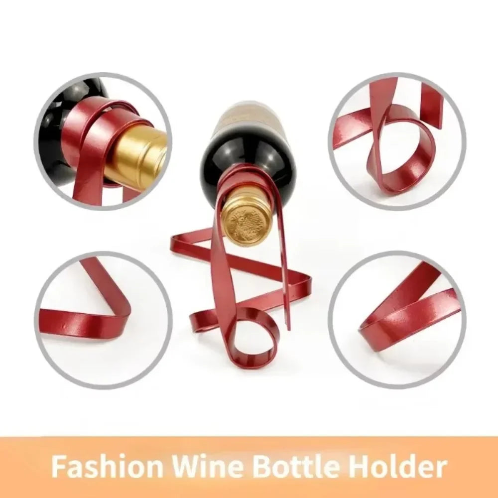 Floating Iron Wine Bottle Holder