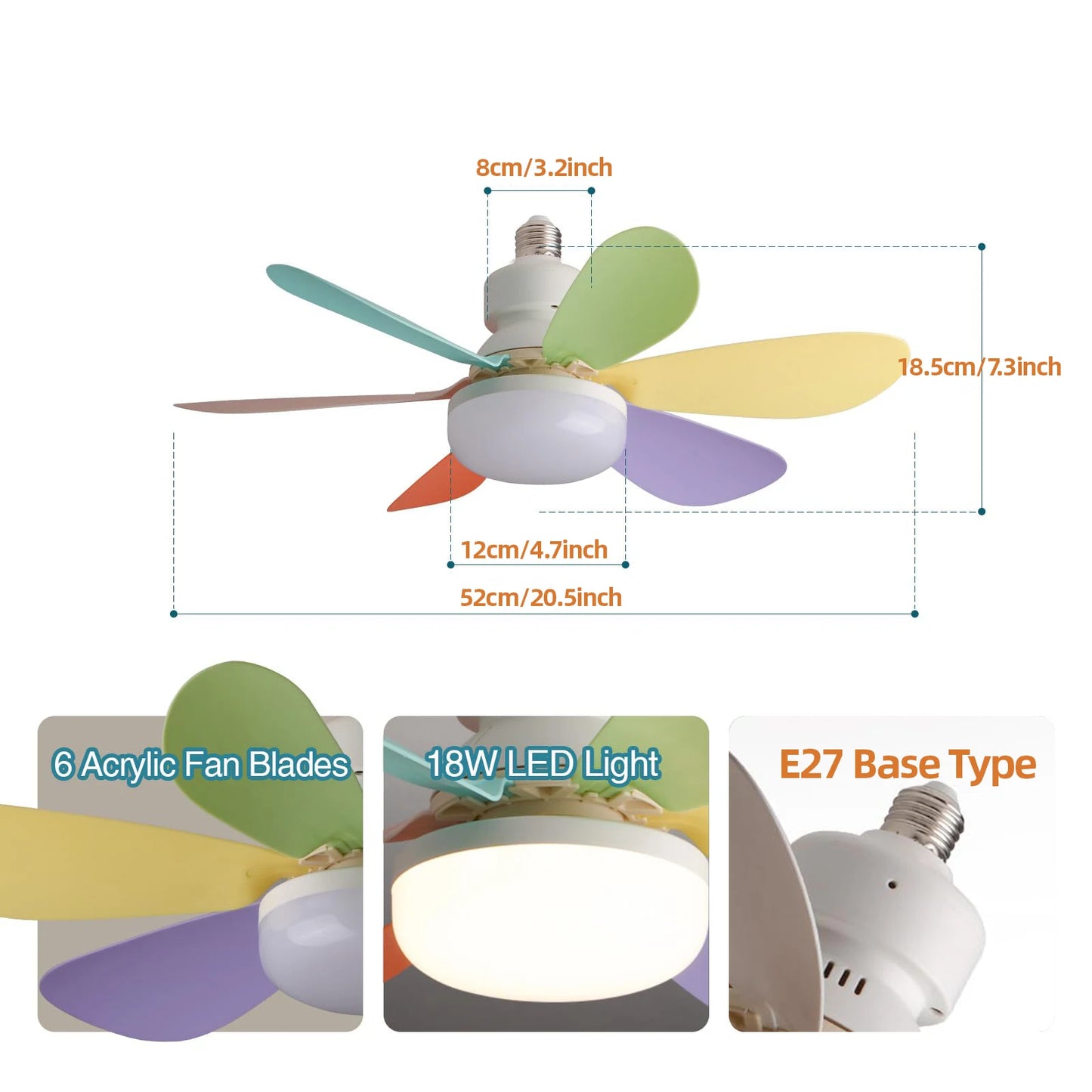 Lightbulb Ceiling Fan With Remote