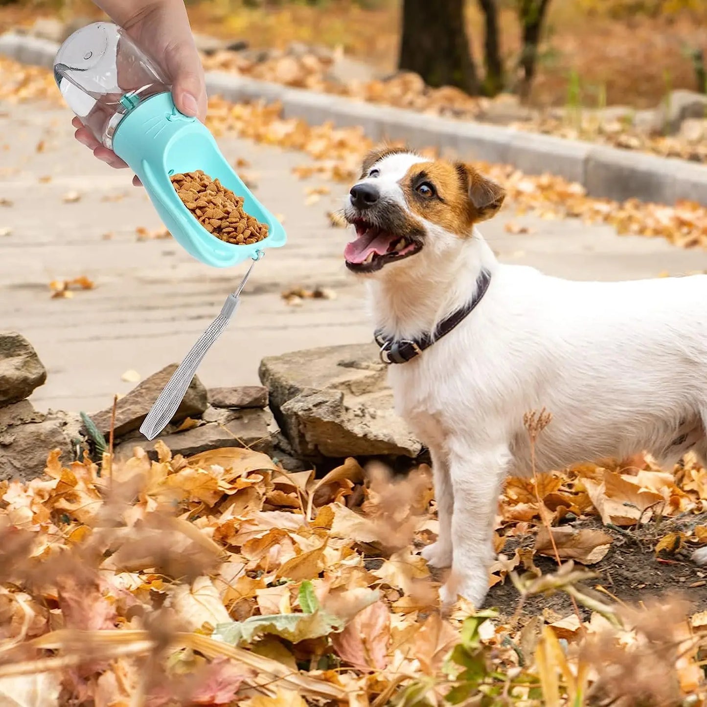 **Dog Water Bottle & Pet Dispenser with Detachable Food Container – Leak-Proof & Travel-Friendly**