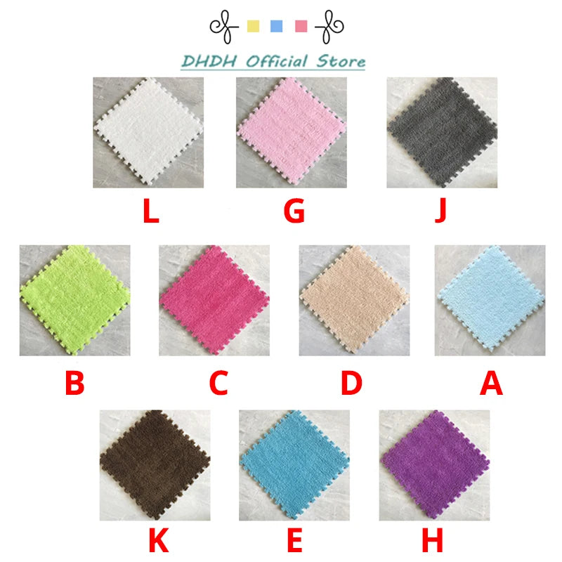 Soft Plush Multi-Color Foam Puzzle Carpet For Any Room 30*30*1CM