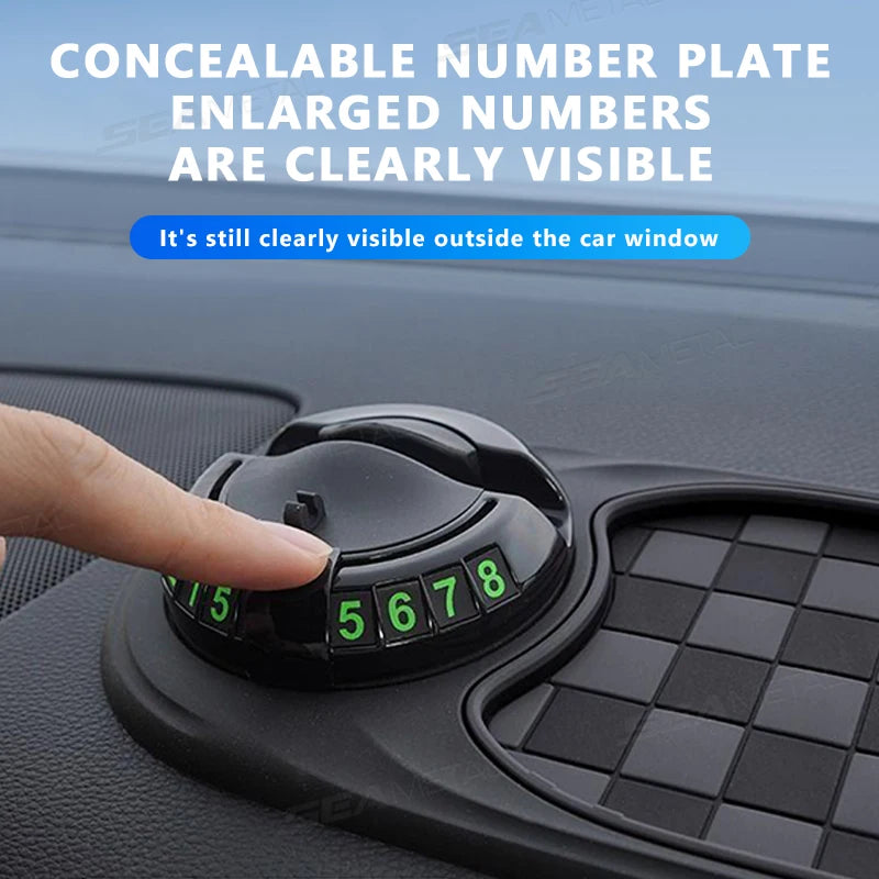 SEAMETAL Car Dashboard Phone Holder with Anti Slip Mat 360-Degree Rotation Stable Phone Mount Head-Up Auto Navigation Holder