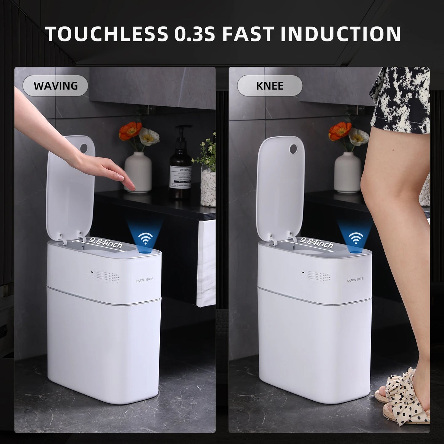 Smart Automatic Bagging Touchless Electronic Bathroom Trash Can