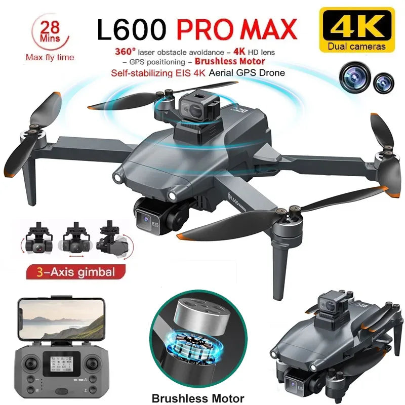 PRO MAX Drone 4K HD Dual Camera Laser Obstacle Avoidance