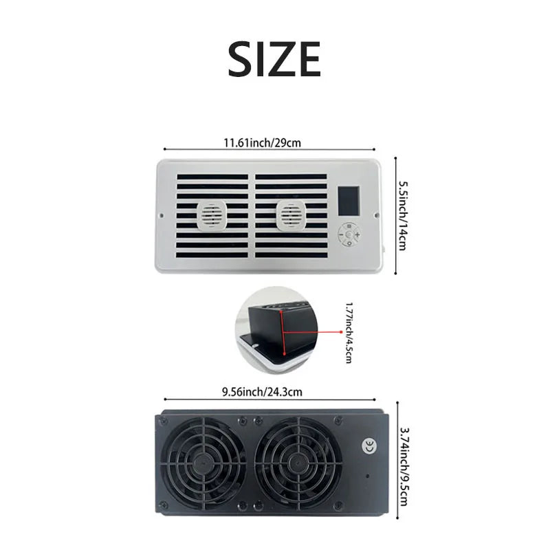 Smart Silent Air Freshener Booster Fan (1/2pcs) – 10-Speed Wind Control & 2/4-Hour Timer