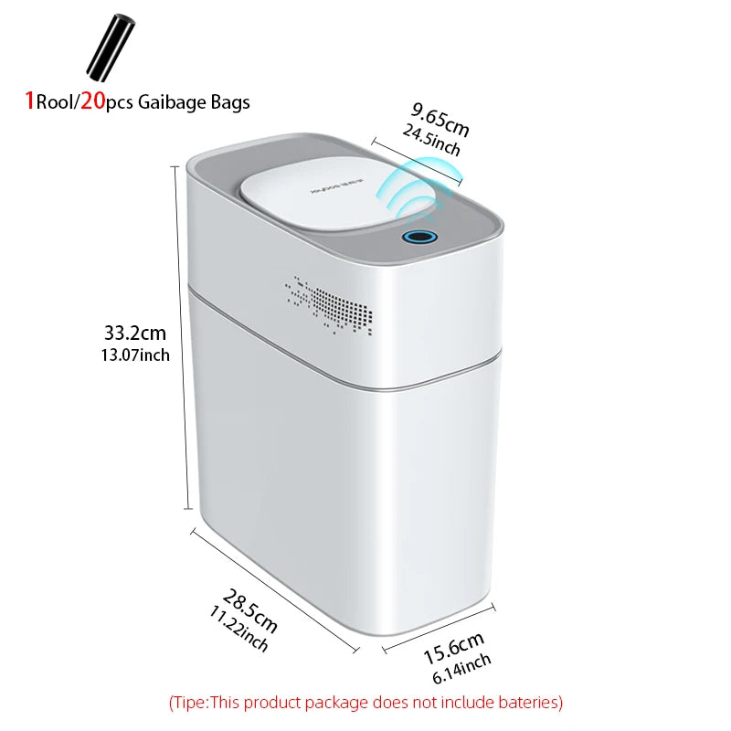 Smart Automatic Bagging Touchless Electronic Bathroom Trash Can