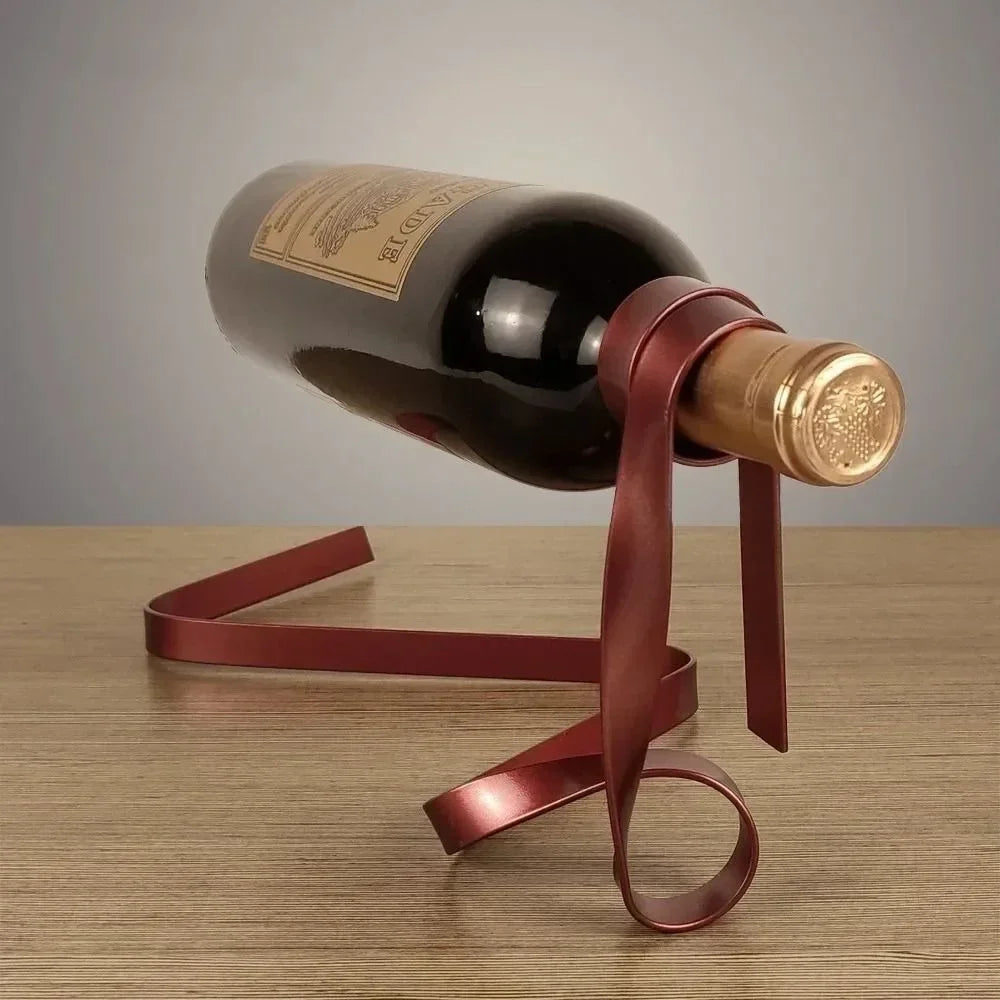 Floating Iron Wine Bottle Holder