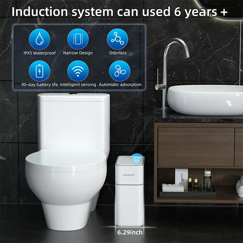 Smart Automatic Bagging Touchless Electronic Bathroom Trash Can