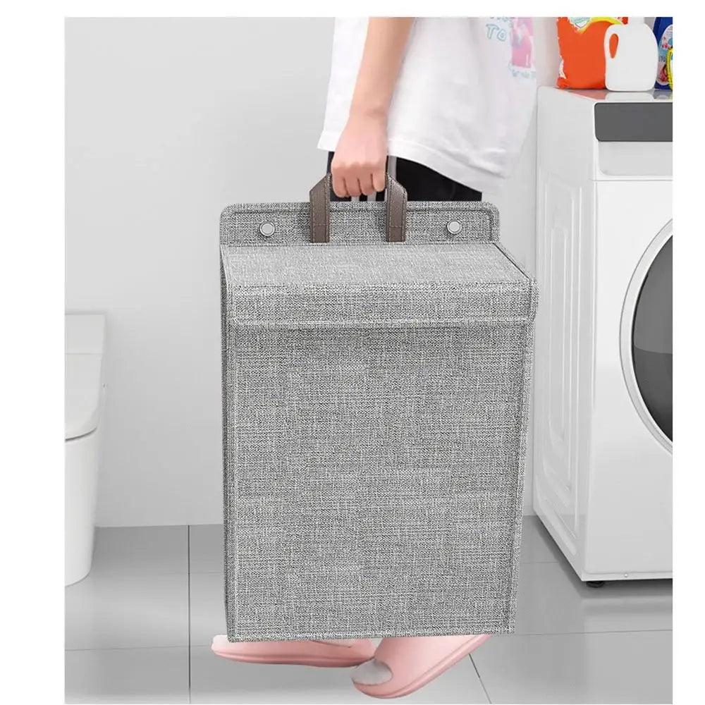 Foldable Wall Hanging Clothes Basket Multifunctional Storage Basket