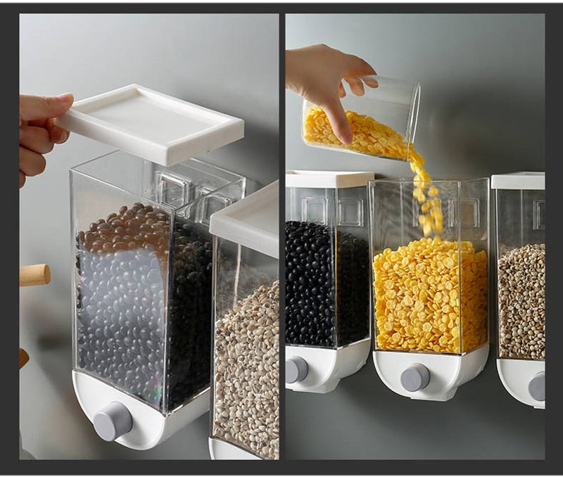 Plastic Storage Dispenser Container for Grain or Food