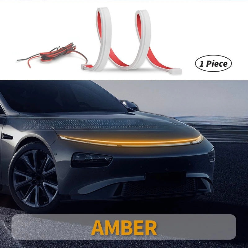 LED Car Hood Lights Strip Universal Auto Decorative Atmosphere Lights