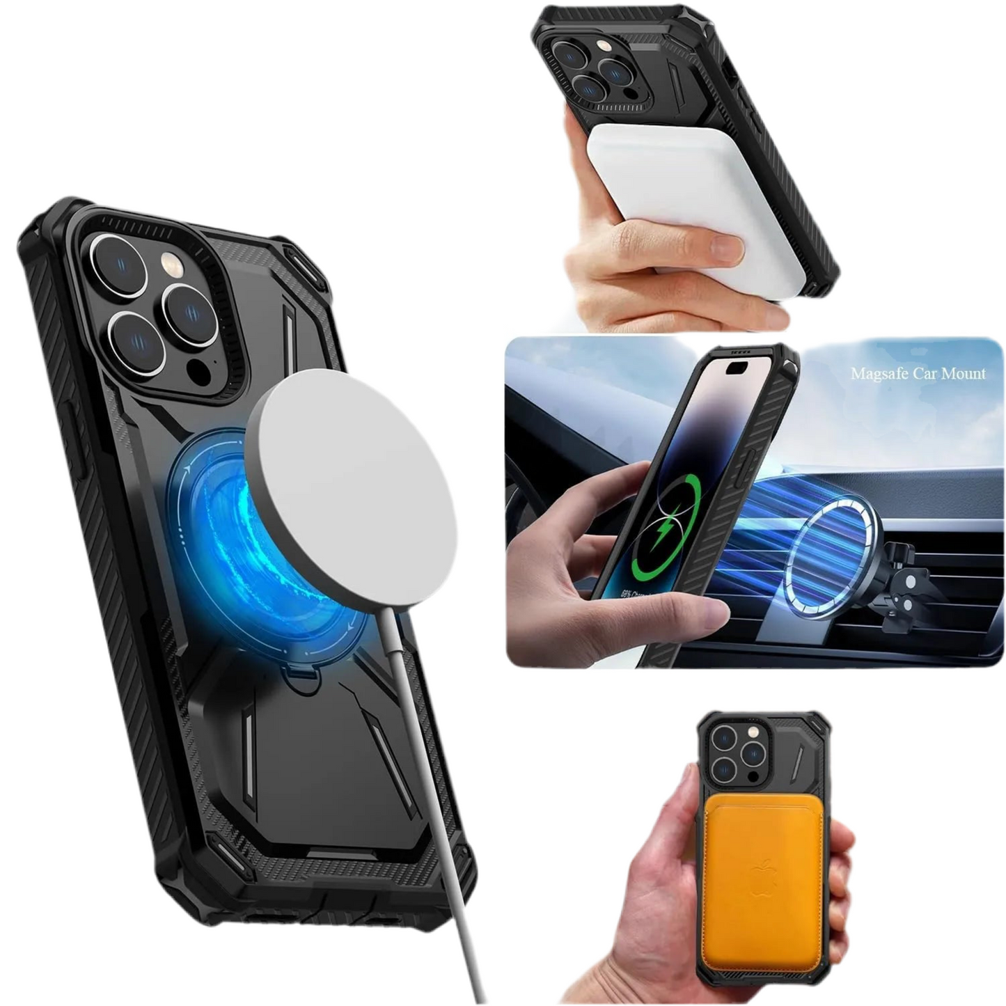 Magnetic MagSafe Case for iPhone Heavy Duty Shock Absorption