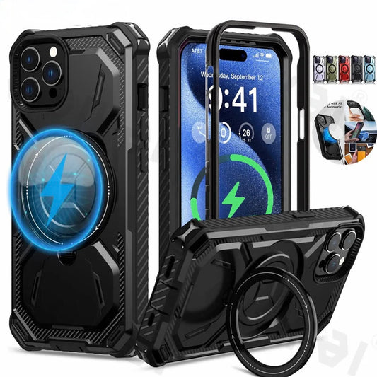 Magnetic MagSafe Case for iPhone Heavy Duty Shock Absorption