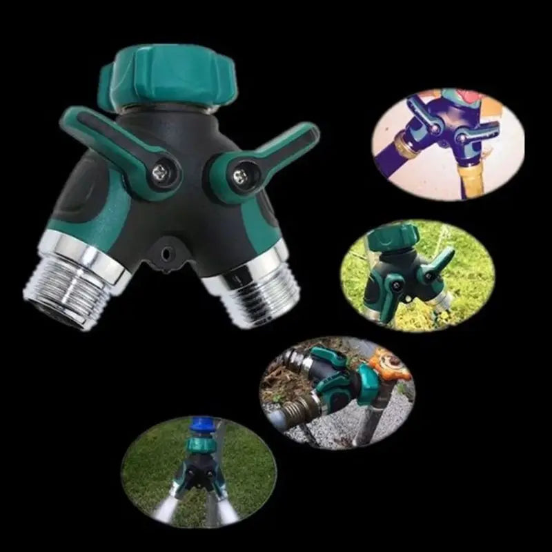 2 Way Heavy Duty Garden Hose Splitter Y Connector