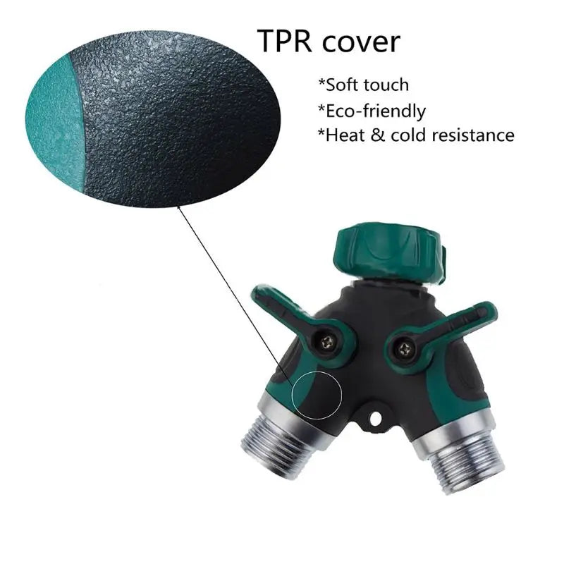 2 Way Heavy Duty Garden Hose Splitter Y Connector