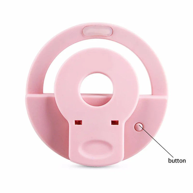 USB Rechargeable Mobile Phone Clip-On LED Selfie Ring