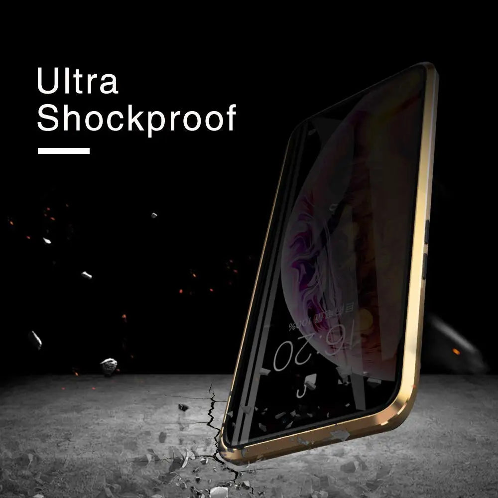 Tempered Privacy Glass Magnetic Case for iPhone 11 Pro Max XS MAX XR X 8 7 13 14 Plus XE
