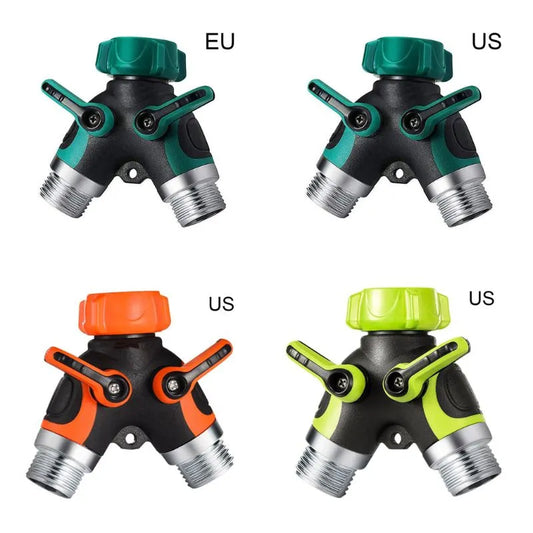 2 Way Heavy Duty Garden Hose Splitter Y Connector