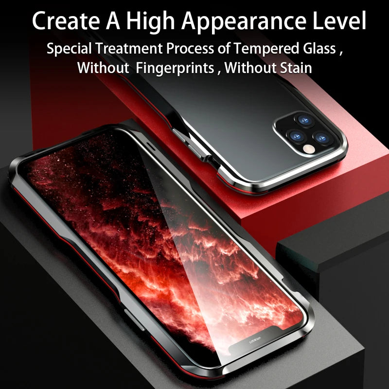 Luphie Armor Frame Case Cover For IPhone 15 PRO Max 11 12 13 14 Pro max XS XR Plus