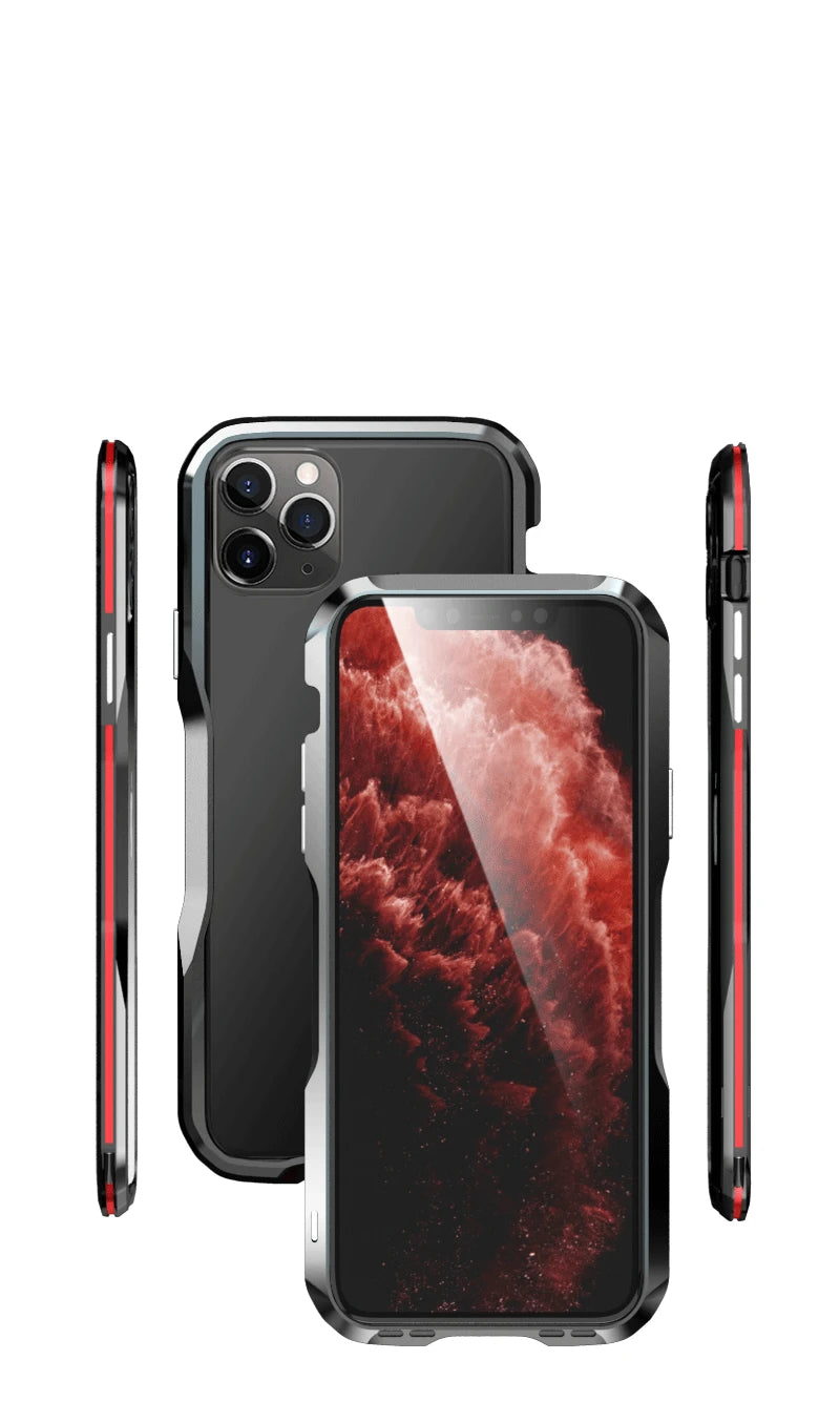 Luphie Armor Frame Case Cover For IPhone 15 PRO Max 11 12 13 14 Pro max XS XR Plus