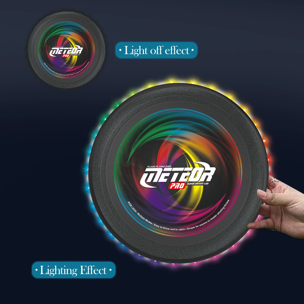 LED Flying Disc - Noctilucence: Color-Changing Light-Up Disc for Outdoor Fun, Night Games, and Sport Gifts