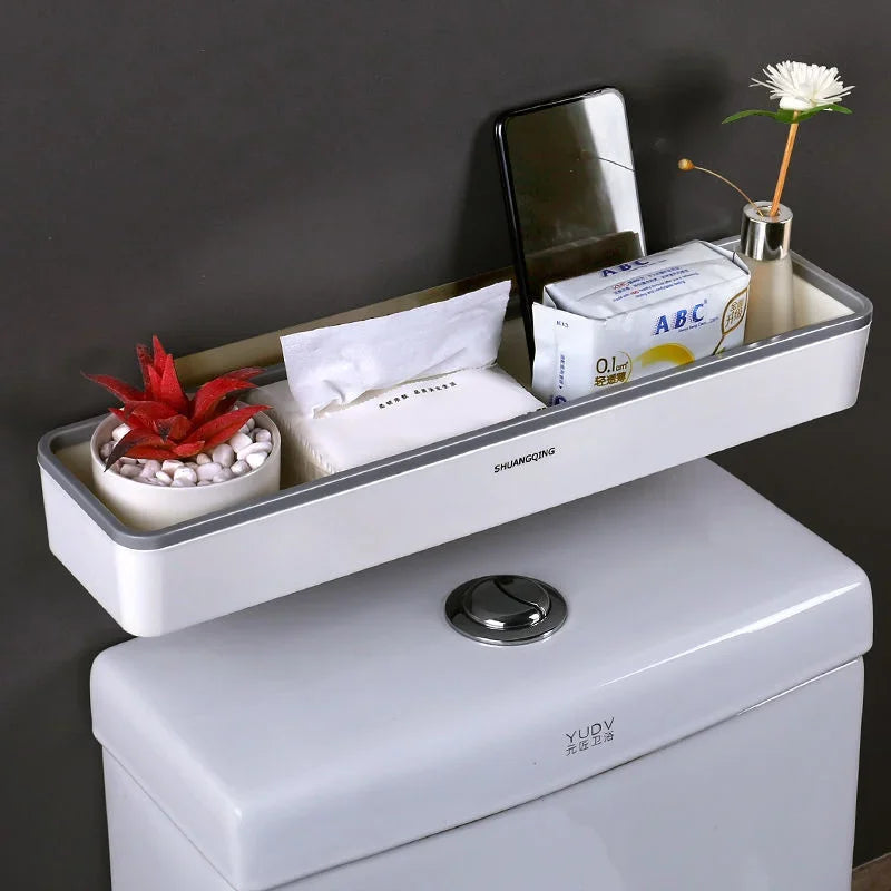 🛁 Toilet Bathroom Storage Cabinet Rack – Wall Hanging Hole-Free, Multifunctional Organizer