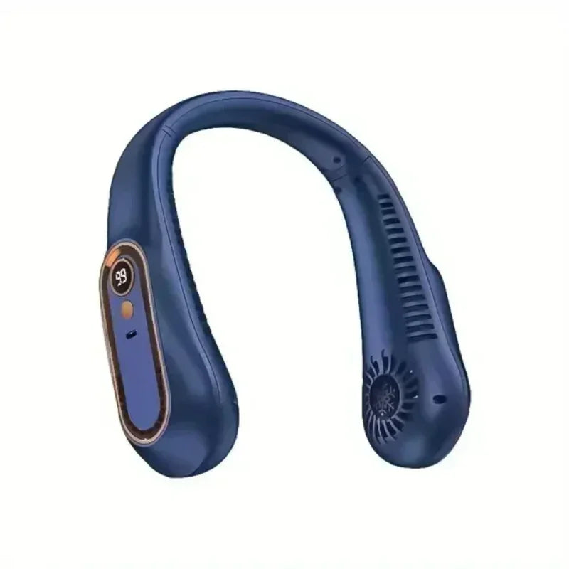 **Mini Portable Air Conditioner Fan - Silent Strong Wind Neck Wearable, Bladeless & Hands-Free**