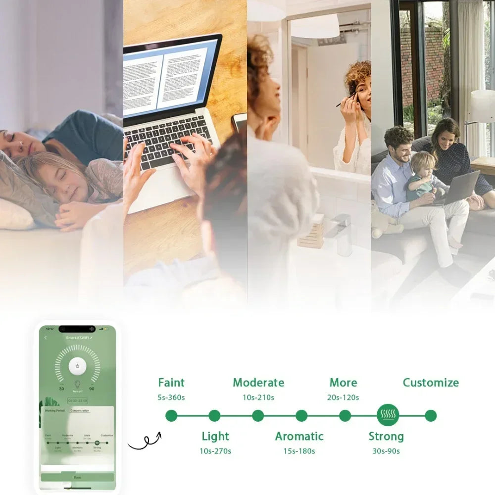 Smart Essential Oil Diffuser With Bluetooth WIFI Control