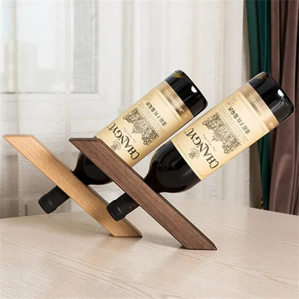 Wooden Balance Wine Bottle Stand