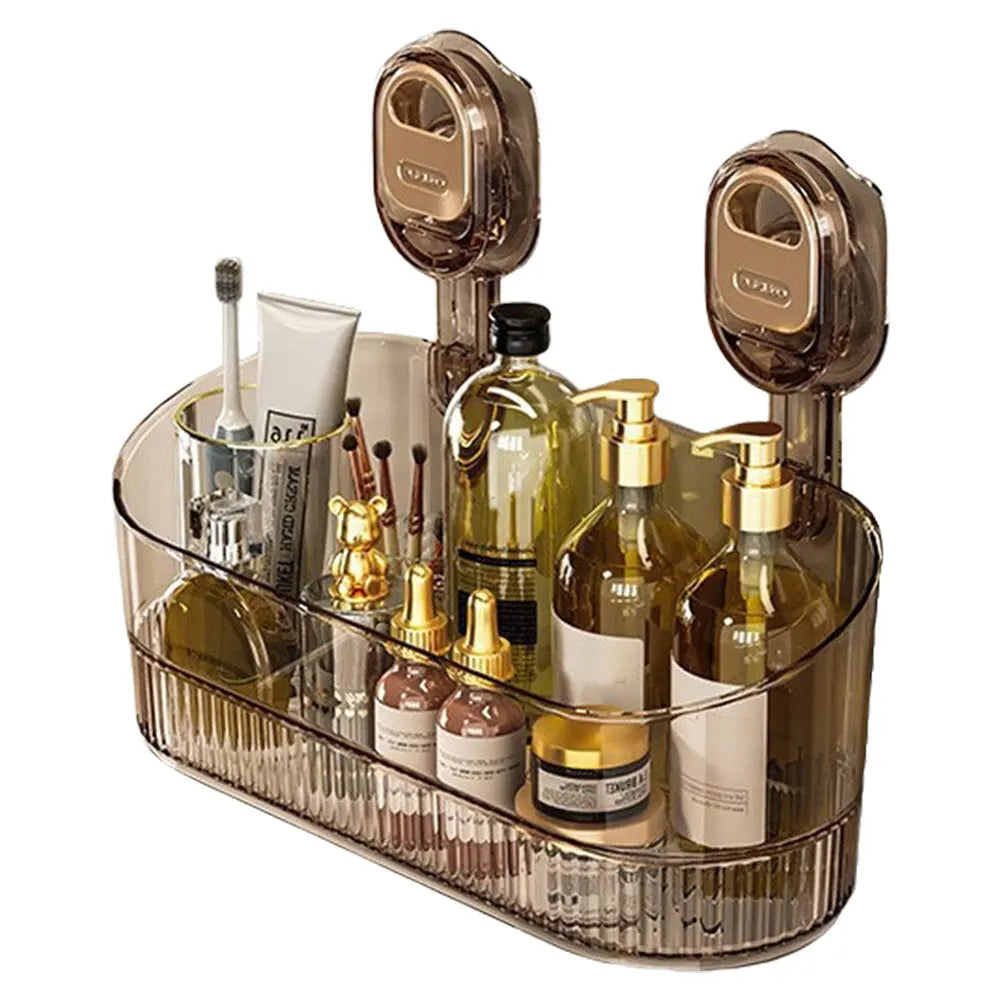 No-Drill Bathroom Suction Storage Box Large Capacity & Strong Load-Bearing Removable Shower Basket Shower Caddy for Bathroom