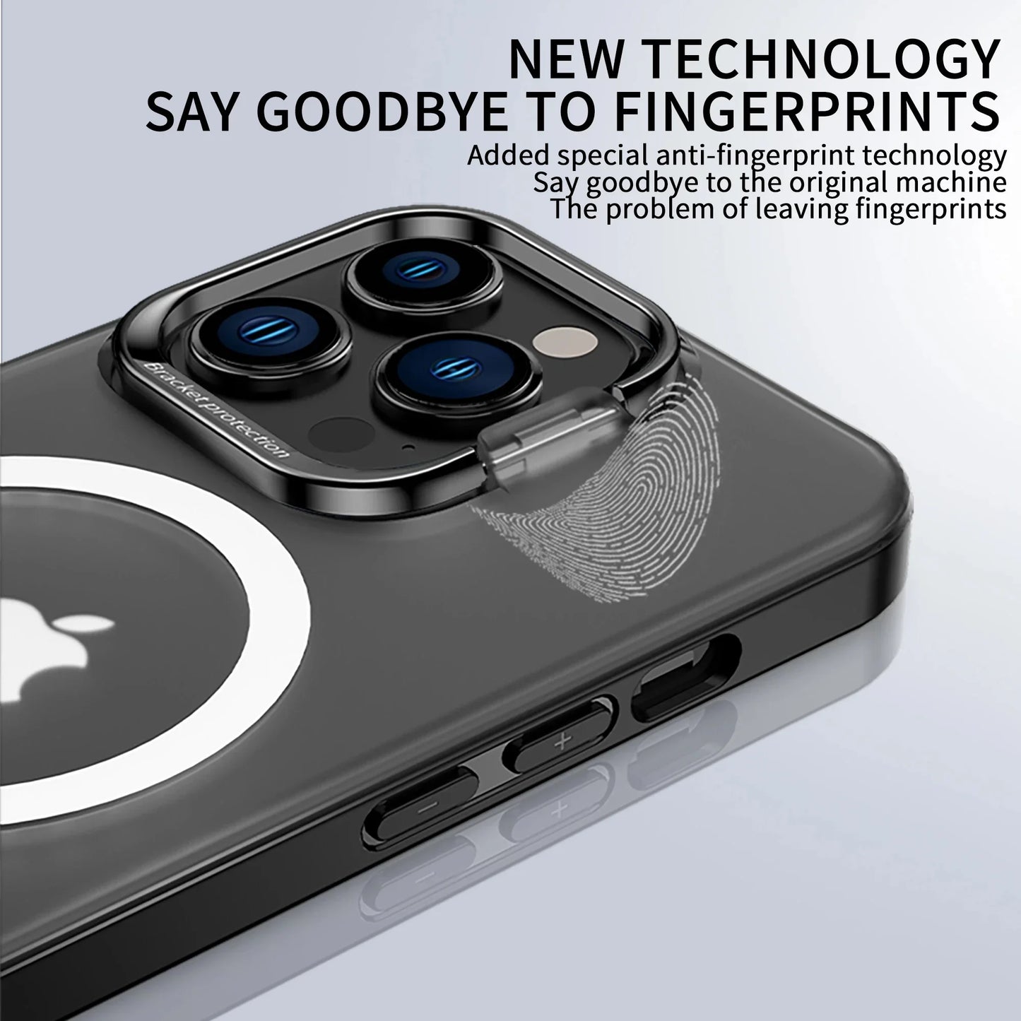 Magnetic Phone Cases For iPhones Metal Stand Bracket For Wireless Charging