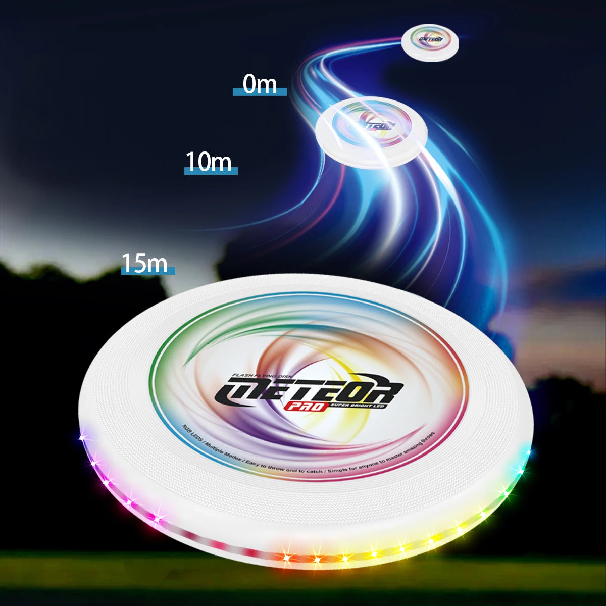 LED Flying Disc - Noctilucence: Color-Changing Light-Up Disc for Outdoor Fun, Night Games, and Sport Gifts