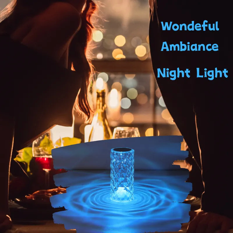 16 Color Crystal Table Lamp for Bedroom
