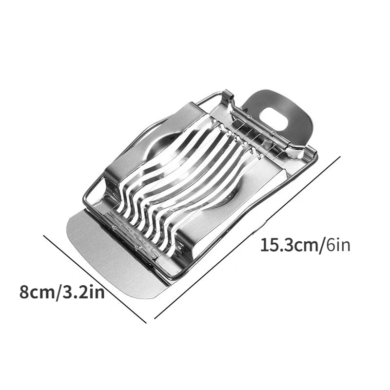 Kitchen Stainless Steel Egg & Vegetable Slicer | Mushroom & Tomato Cutter | Multi-Use Section Chopper
