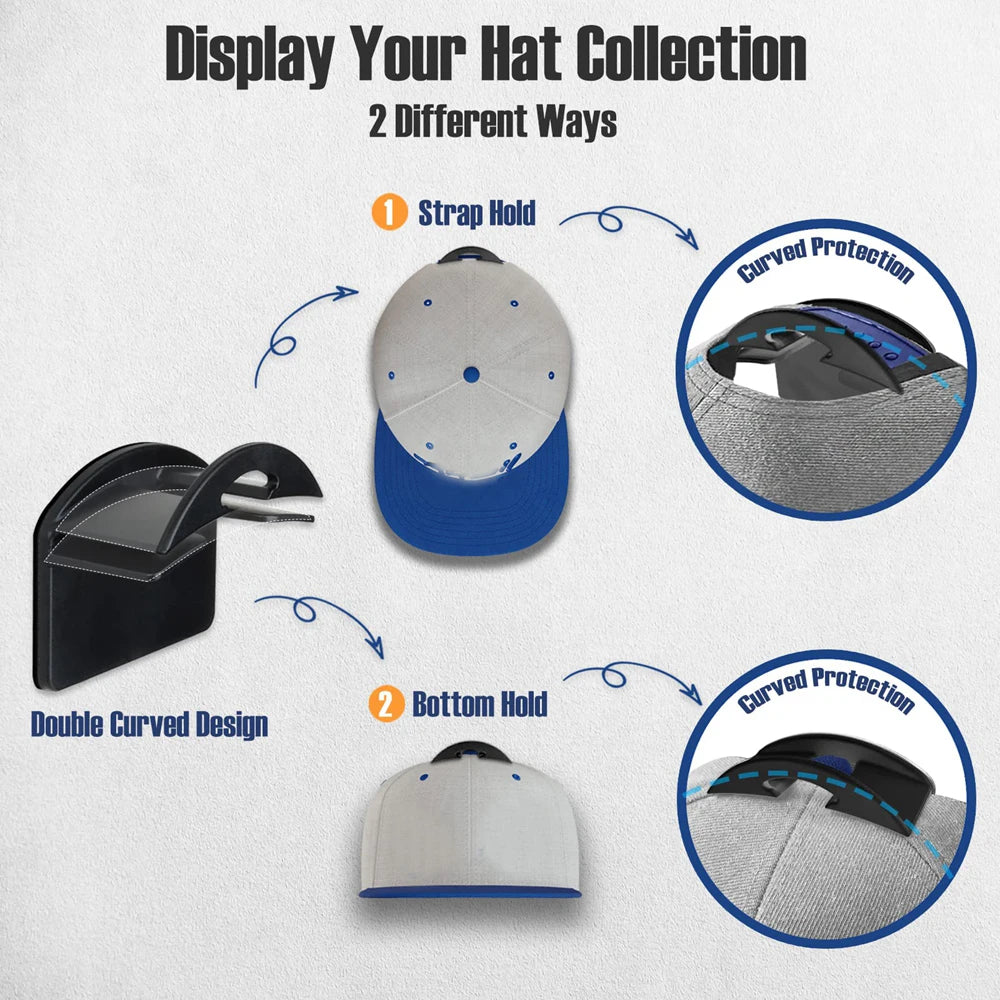 2/4pcs Adhesive Racks for Hanging Hats Simple No Drilling
