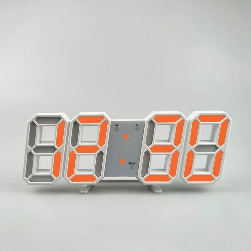 Modern 3D LED Digital Alarm Clock — Time, Date & Temperature Display for Home, Office & Kitchen