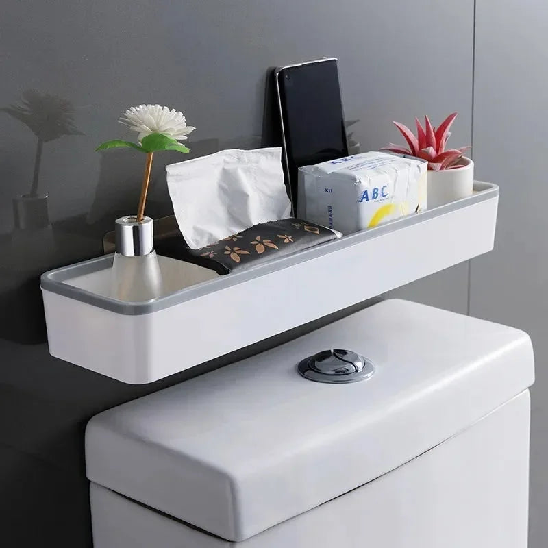 🛁 Toilet Bathroom Storage Cabinet Rack – Wall Hanging Hole-Free, Multifunctional Organizer