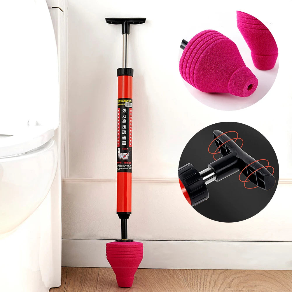 Unblock Toilet High Pressure One-Shot Toilet Plunger Cleaner – Silicone Rapid Drain & Sewer Unclog Tool