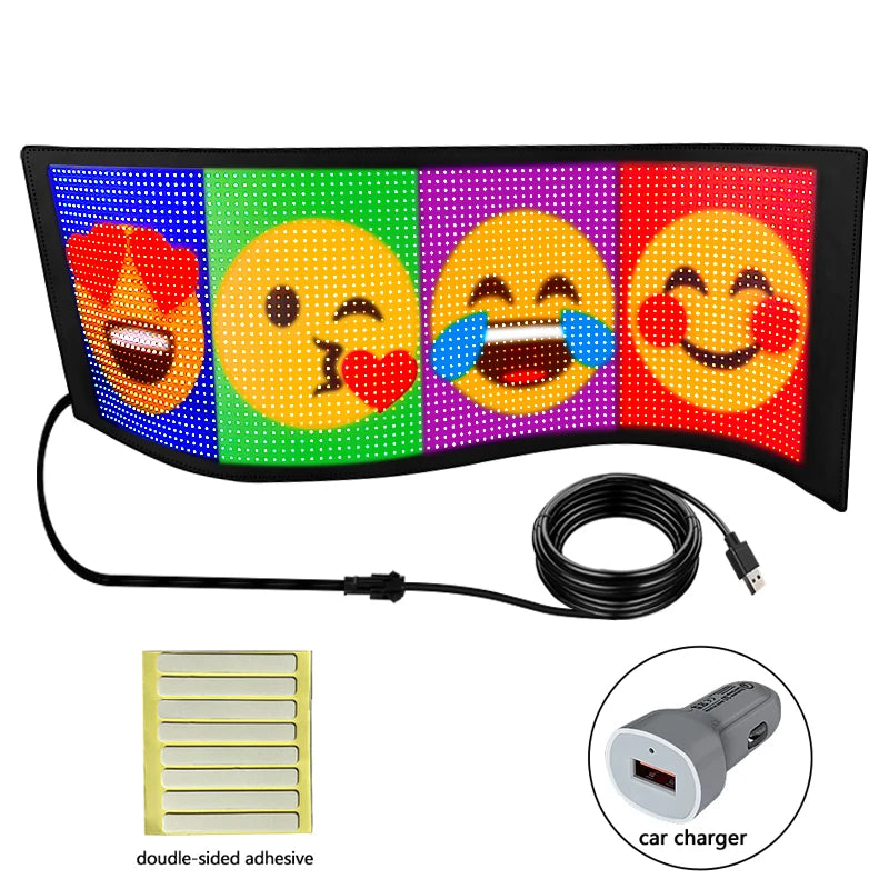 Ultra-Thin Flexible LED Screen Sign Panel For Car Window Display