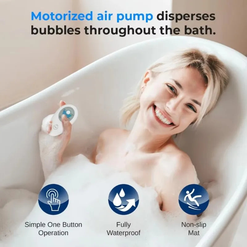 Ultimate Luxury Portable Spa Mat Bubble Massager + Thermal Therapy | Waterproof & Non-Slip Suction Design