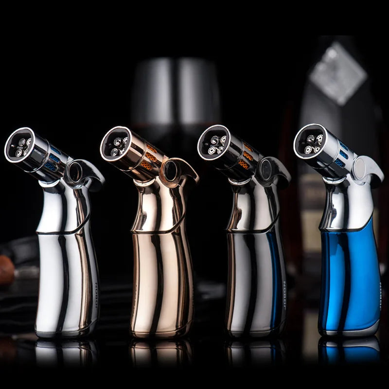4 Flame Direct Flush Turbo Torch Butane Gas Lighter H Flame