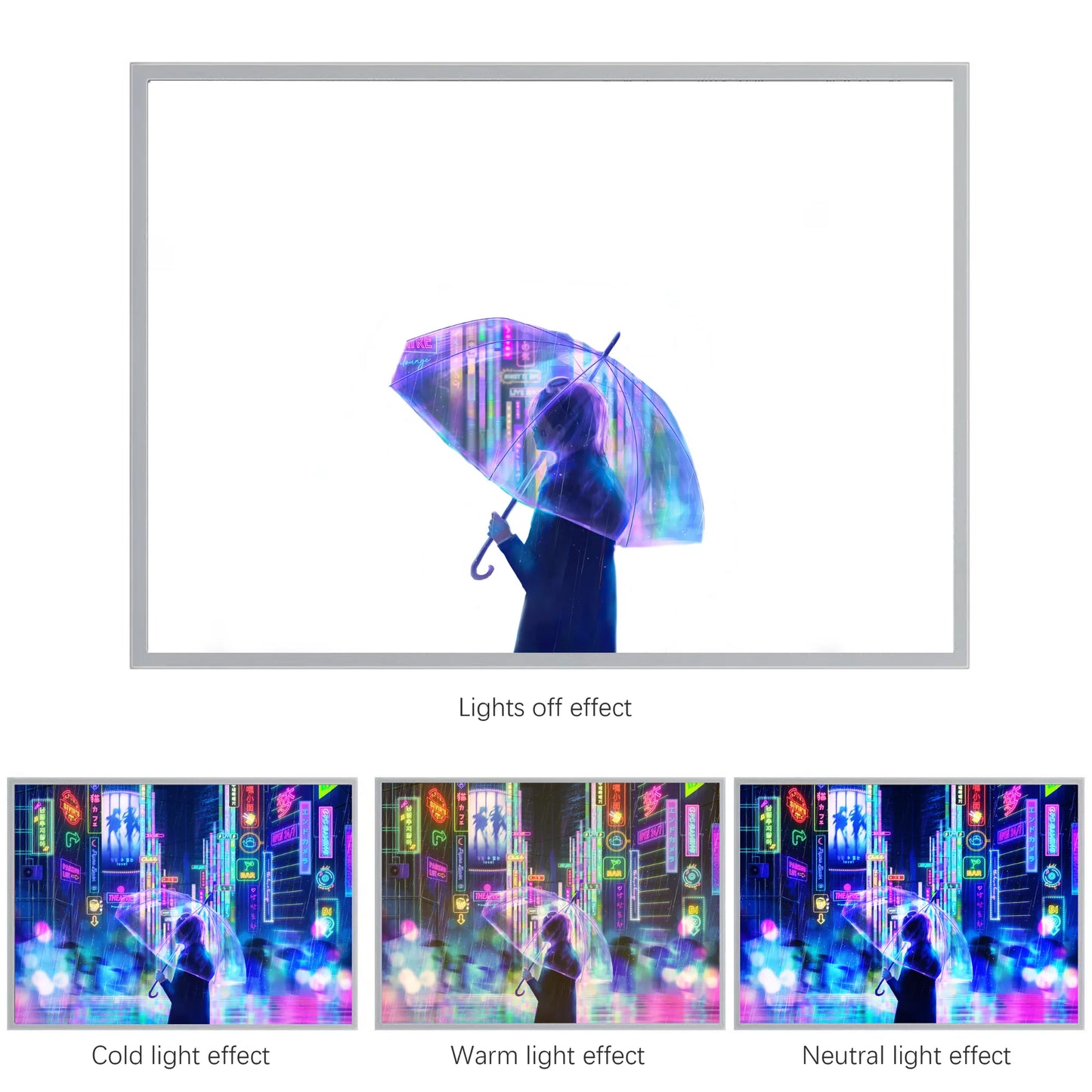 LED Anime Girl Neon Lights USB Plug Painting Home Decor