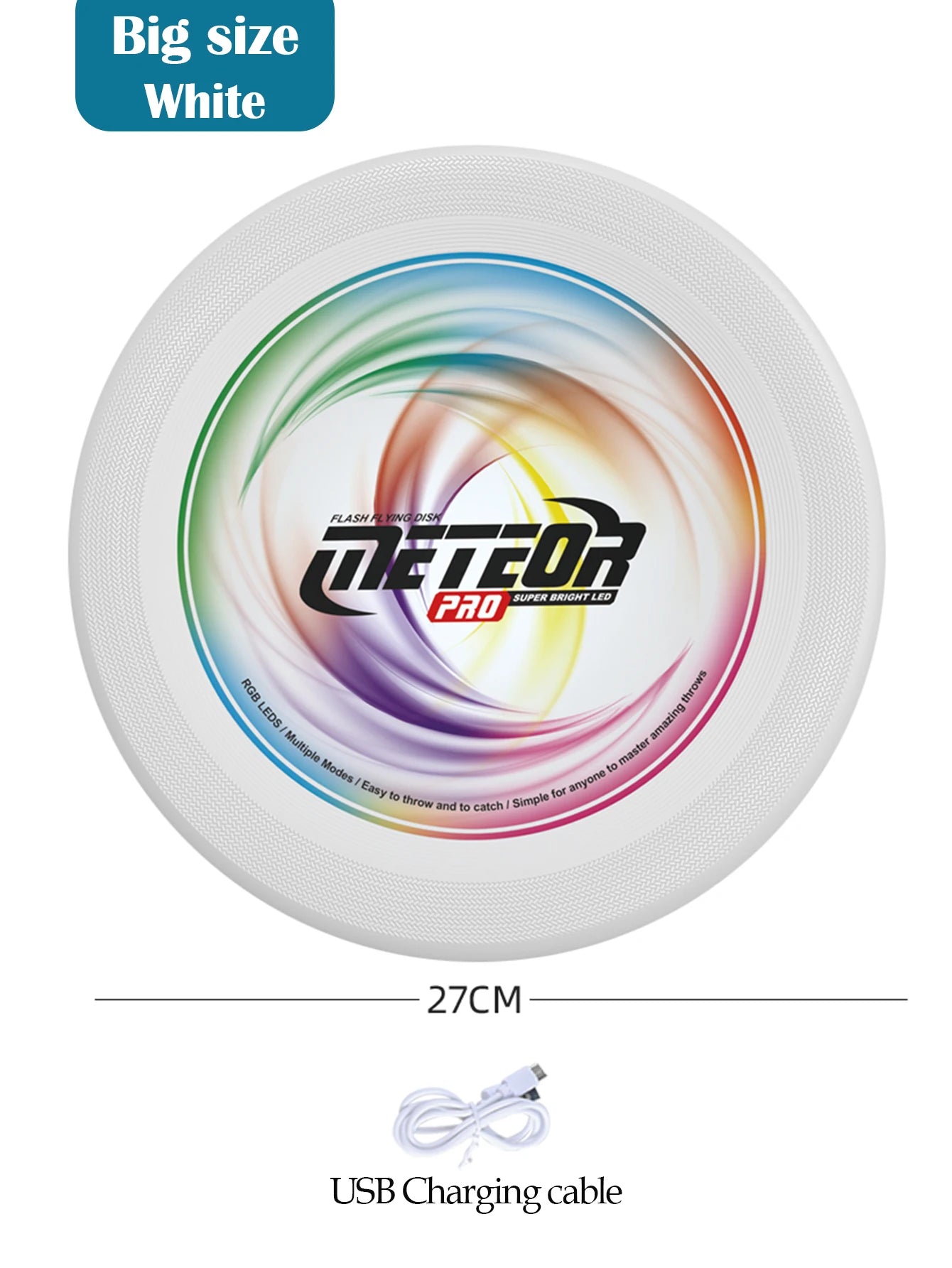 LED Flying Disc - Noctilucence: Color-Changing Light-Up Disc for Outdoor Fun, Night Games, and Sport Gifts