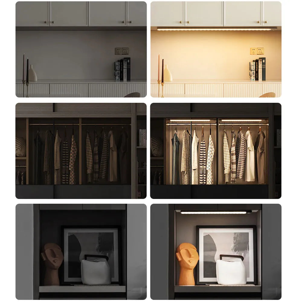 Motion Sensor Wireless LED USB Rechargeable Under Cabinet Light