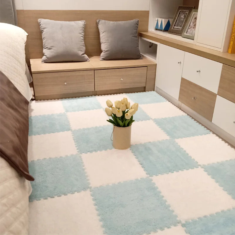 Soft Plush Multi-Color Foam Puzzle Carpet For Any Room 30*30*1CM